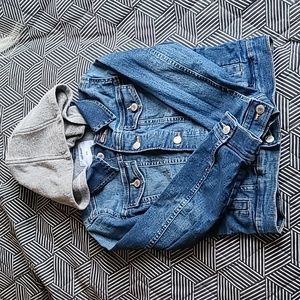 Kids Hooded Denim Jacket